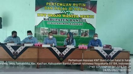 Pertemuan Rutin dan Halal Bihalal KWT Projo Wanita Mukti Kabupaten Bantul di Balai Kalurahan Tamanti