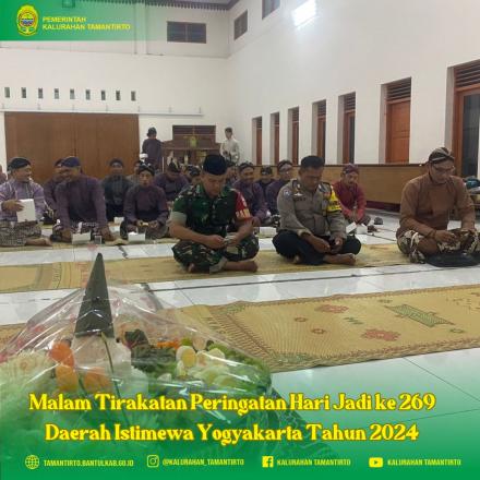 Malam Tirakatan Hari Jadi Provinsi Daerah Istimewa Yogyakarta Ke-269 Tahun 2024