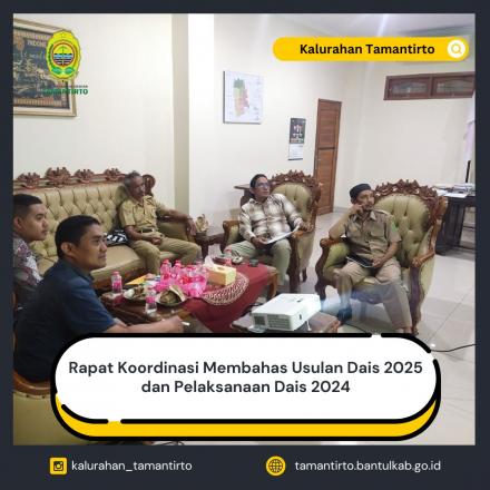 Rapat Koordinasi Membahas Usulan Dais 2025 dan Pelaksanaan Dais 2024