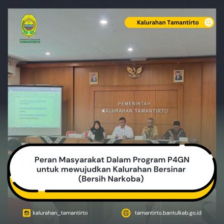 Peran Masyarakat Dalam Program P4GN untuk mewujudkan Kalurahan Bersinar (Bersih Narkoba)