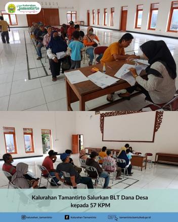 Kalurahan Tamantirto Salurkan BLT Dana Desa kepada 57 KPM