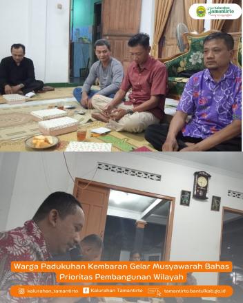 Warga Padukuhan Kembaran Gelar Musyawarah Bahas Prioritas Pembangunan Wilayah