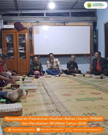 Musyawarah Padukuhan Kasihan Bahas Usulan PPBMP dan Perubahan RPJMKal Tahun 2026
