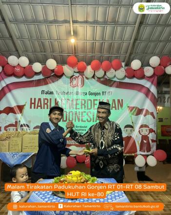 Malam Tirakatan Padukuhan Gonjen RT 01–RT 08 Sambut HUT RI ke-80