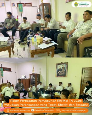 Rakor Percepatan Penyusunan RKPKal TA 2026: Wujudkan Perencanaan yang Tepat, Efektif, dan Terpadu
