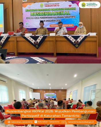 Musrenbangkal RKPKal 2026: Wujudkan Pembangunan Partisipatif di Kalurahan Tamantirto