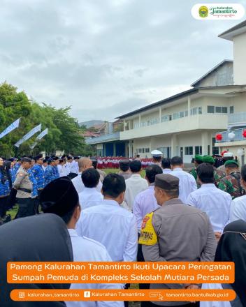 Pamong Kalurahan Tamantirto Ikuti Upacara Peringatan Sumpah Pemuda di Sekolah Mutiara Persada