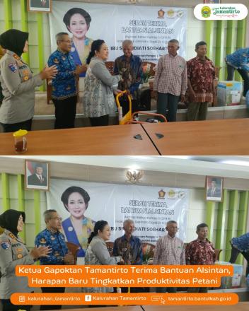 Ketua Gapoktan Tamantirto Terima Bantuan Alsintan, Harapan Baru Tingkatkan Produktivitas Petani