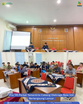 Pra TM Porkal Tamantirto Cabang Olahraga Bola Voli Berlangsung Lancar