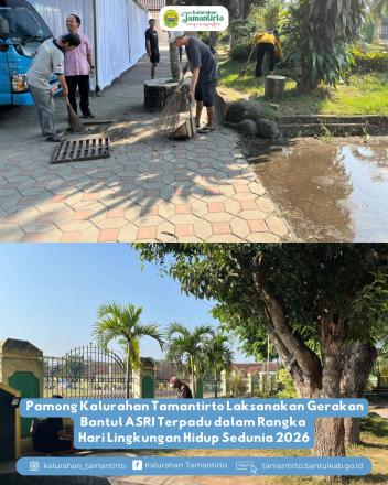 Pamong Kalurahan Tamantirto Laksanakan Gerakan Bantul ASRI Terpadu