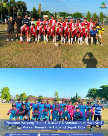 Perseme Menang Telak 3-0 atas PS Kembaran di Hari Ke-8 Porkal Tamantirto Cabang Sepak Bola