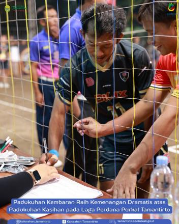 Padukuhan Kembaran Raih Kemenangan Dramatis atas Padukuhan Kasihan pada Laga Perdana Porkal