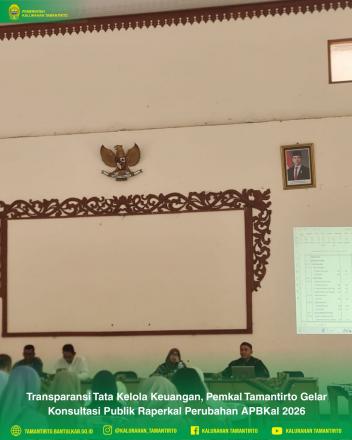 Transparansi Tata Kelola Keuangan, Pemkal Tamantirto Gelar Konsultasi Publik