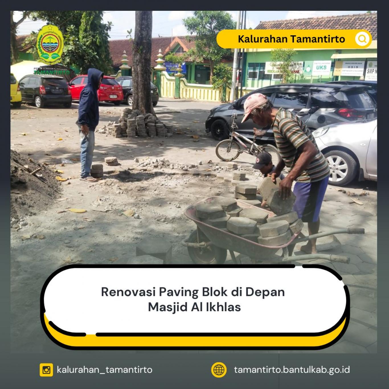 Renovasi Paving Blok Di Depan Masjid Al Ikhlas Website Kalurahan 